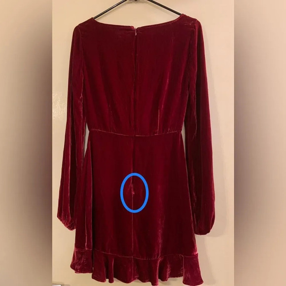 FOR LOVE AND LEMONS Velvet Mini Dress in Raspberry - Picture 7 of 10